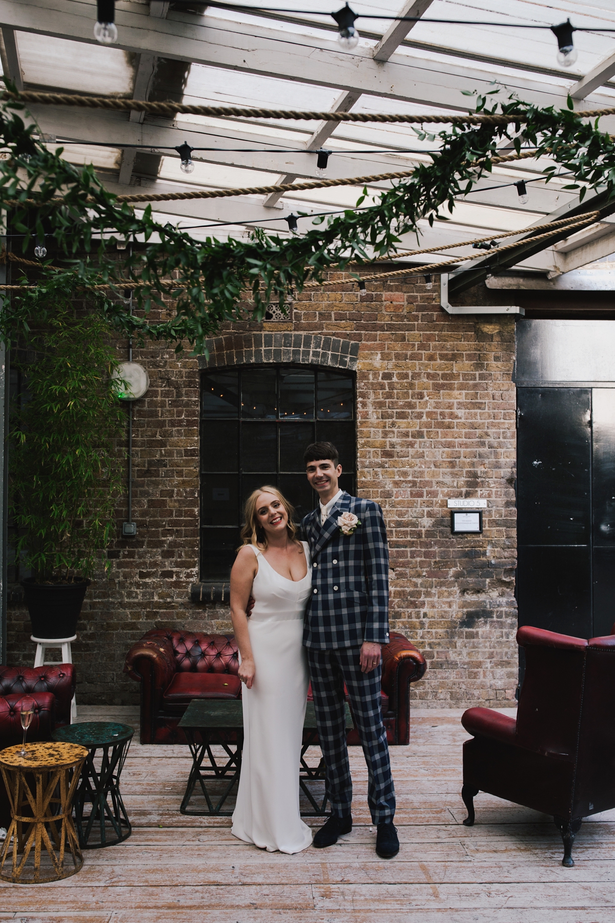 A Sabina Motasem Gown for a Cool Converted Loft Wedding Love My