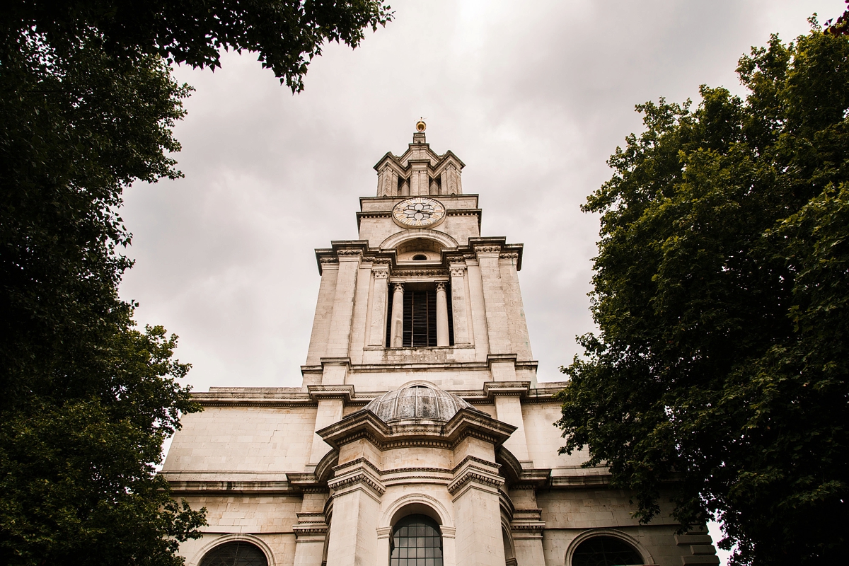 4 Church - A Sharon Hoey Dress and French Lace Veil for a Glamorous and Elegant City Wedding 4 Church