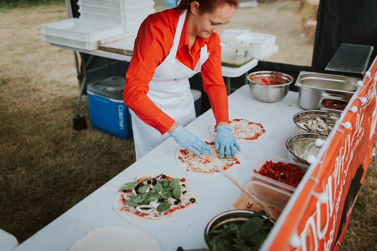 41 Fresh pizzas served to wedding guests