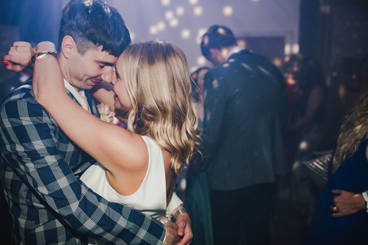 46 Couple embracing after first dance