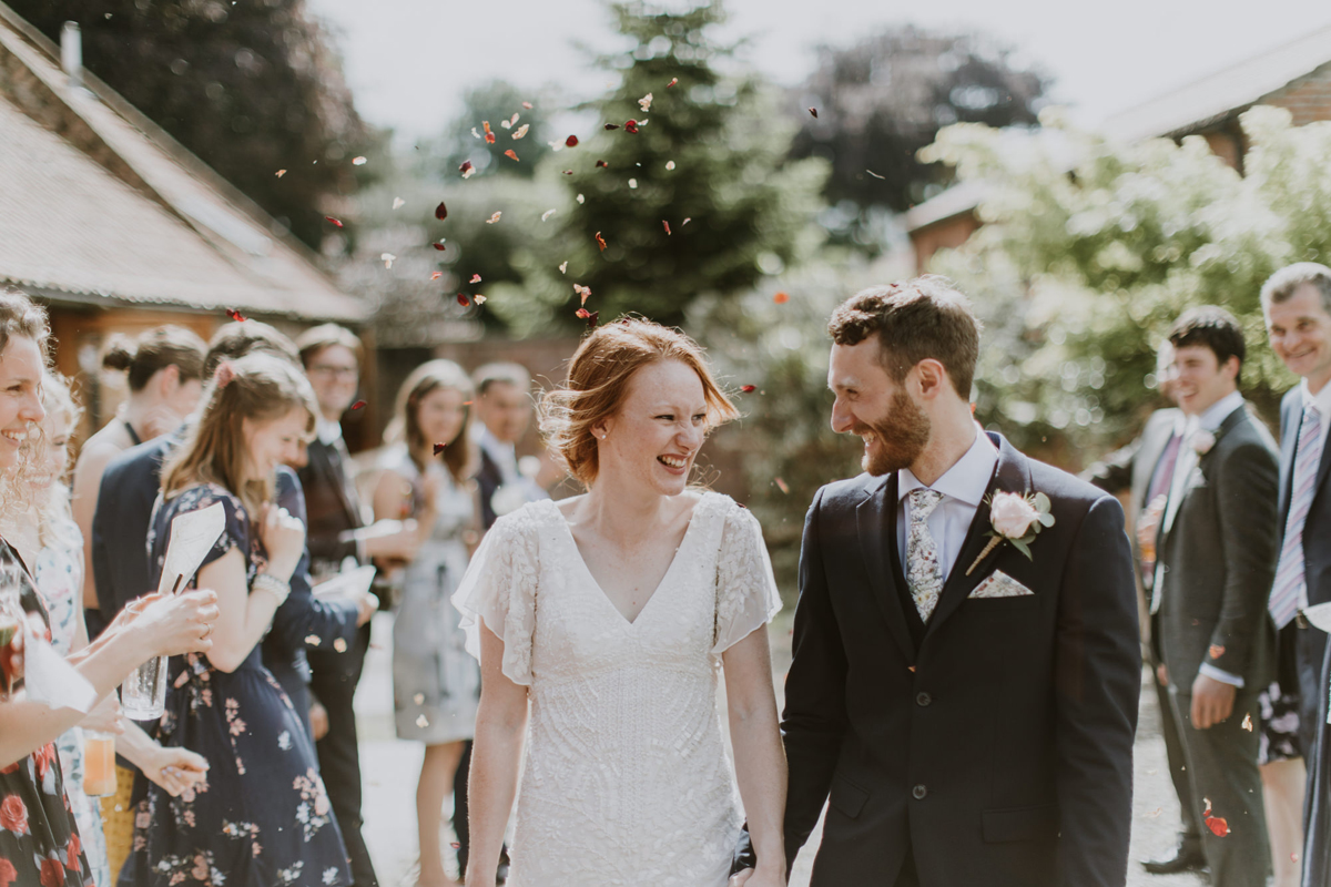 53 Confetti moment at a Brambly Hedge inspired wedding