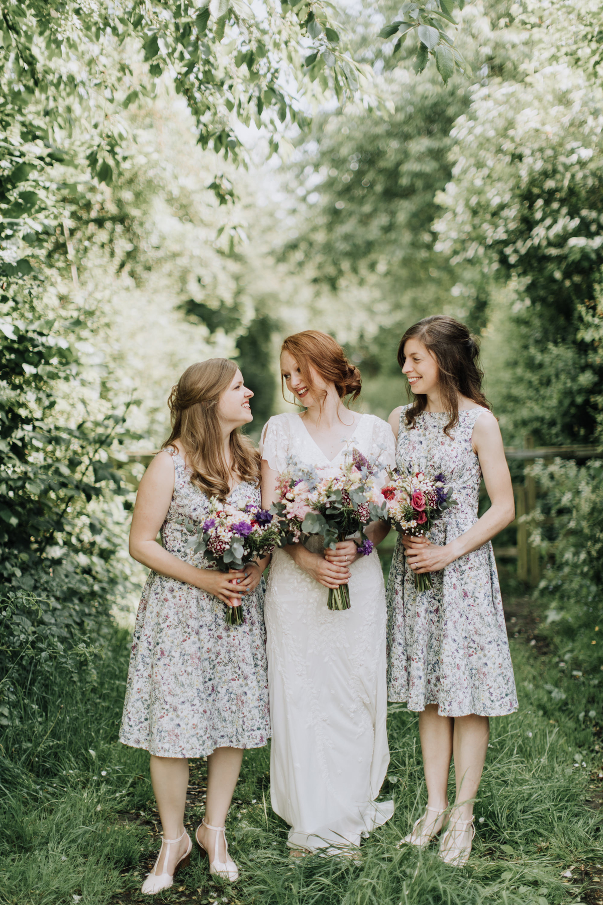 55 Bridesmaids in Liberty print fabric dresses inspired by Brambly Hedge