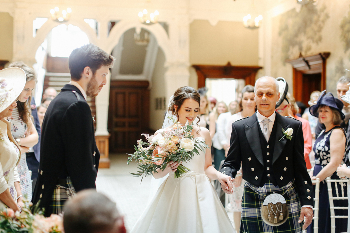 62 A Caroline Castigliano gown for an elegant peach Manor House wedding