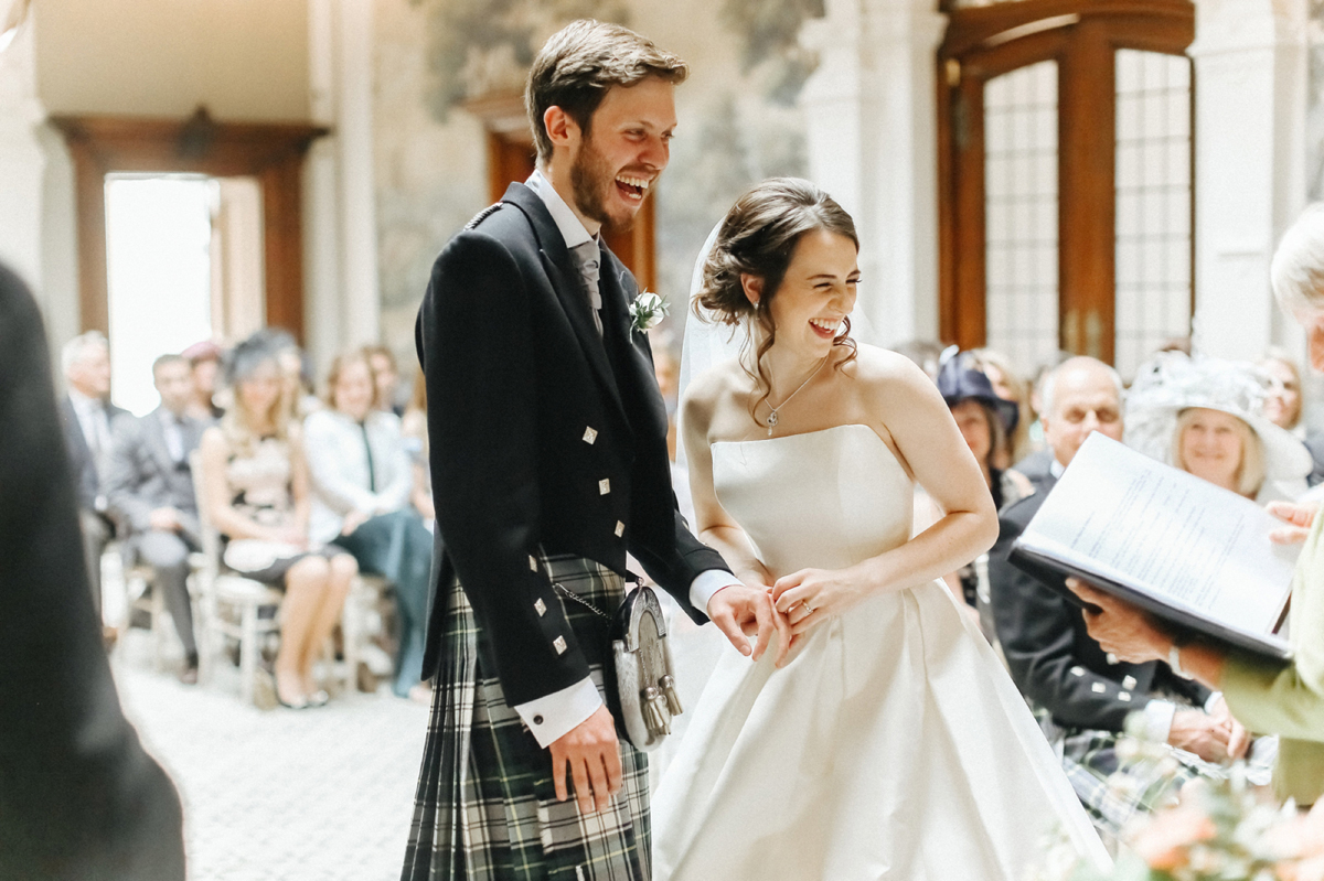 73 A Caroline Castigliano gown for an elegant peach Manor House wedding