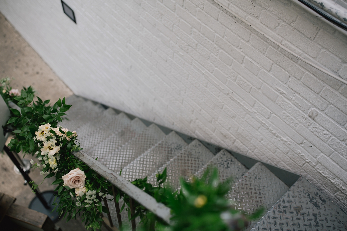 8 Flowers and foliage decorating a staircase