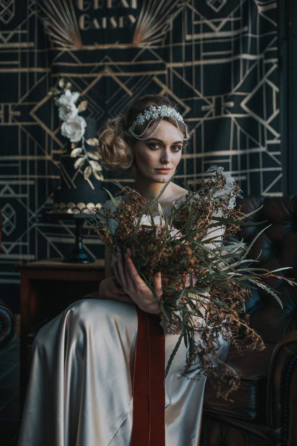 84 Great Gatsby inspired wedding photoshoot featuring Kate Beaumont dresses