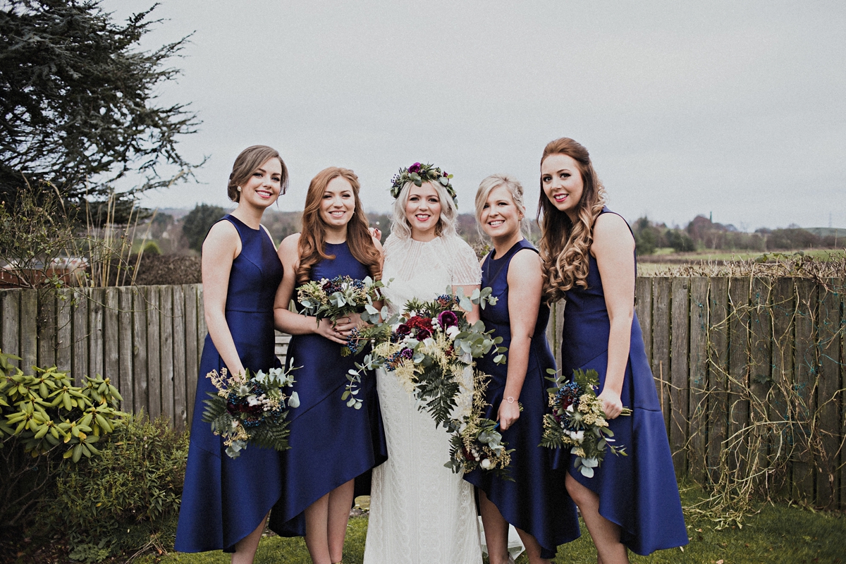 9 A modern Watters dress and contemporary Winter wedding