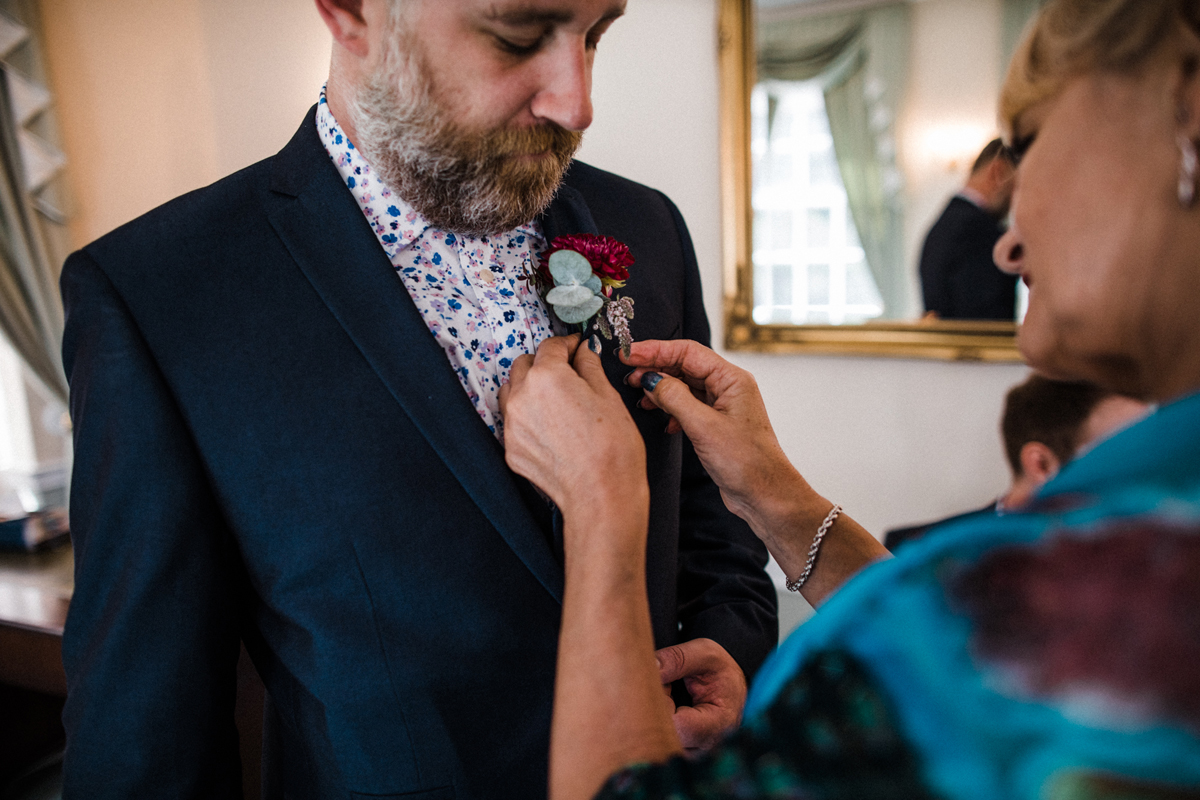 9 Groom wearing a Ted Baker wedding suit