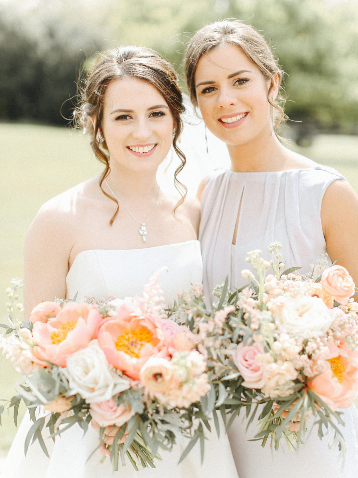 91 A Caroline Castigliano gown for an elegant peach Manor House wedding