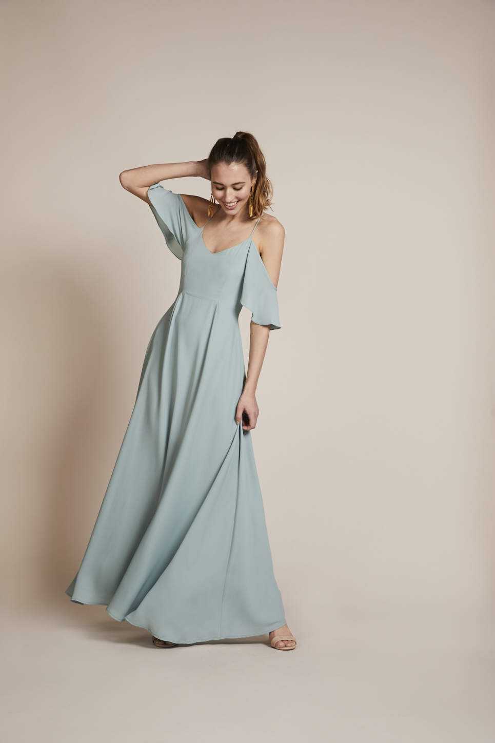Rewritten bridesmaids dress in mint green