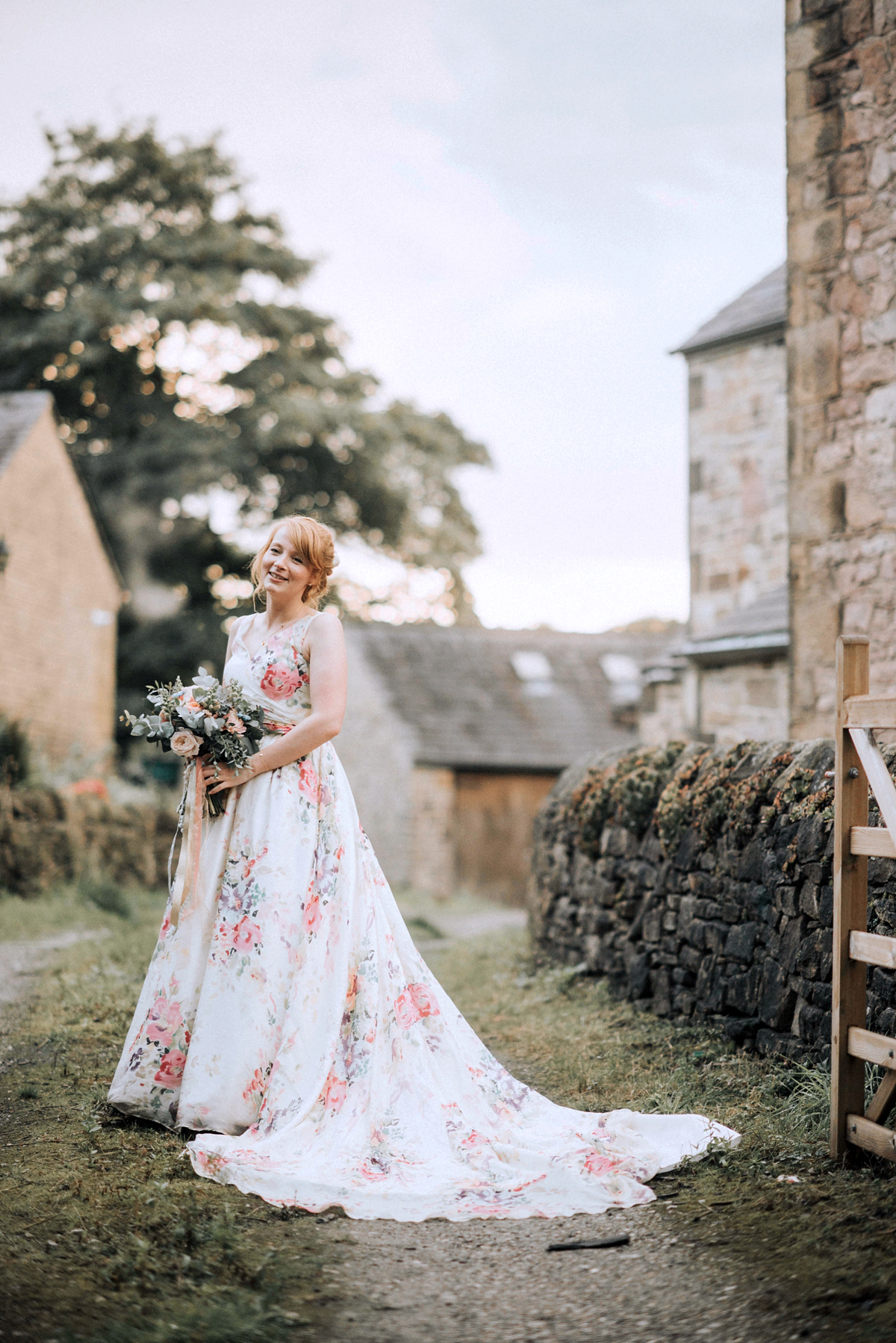 floral wedding dress