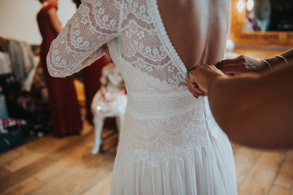 maggie sottero dress industrial wedding 13