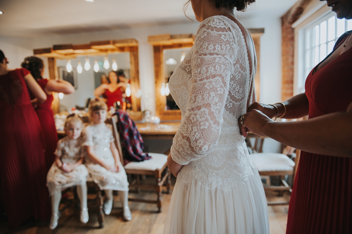 maggie sottero dress industrial wedding 14