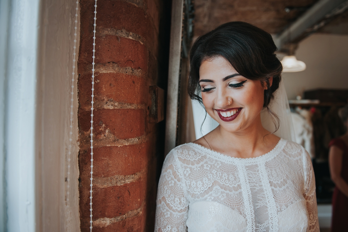 maggie sottero dress industrial wedding 18