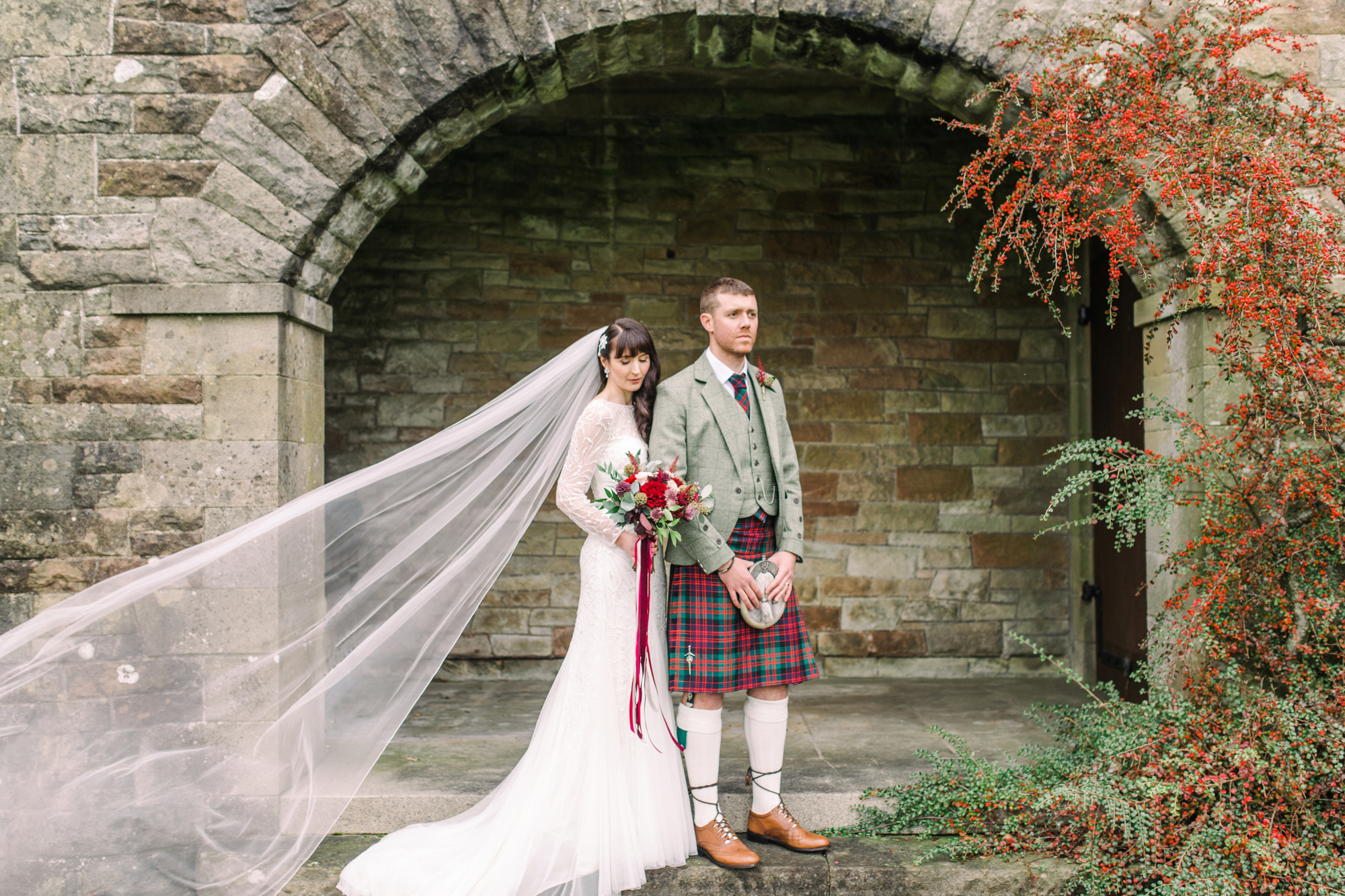 rowallan castle autumn wedding highlights 10 38