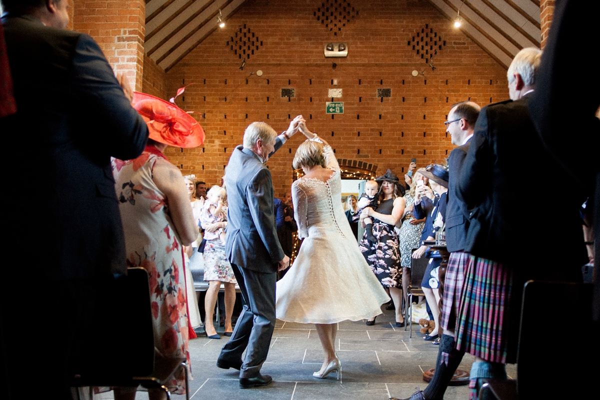 tea length dress barn wedding 6