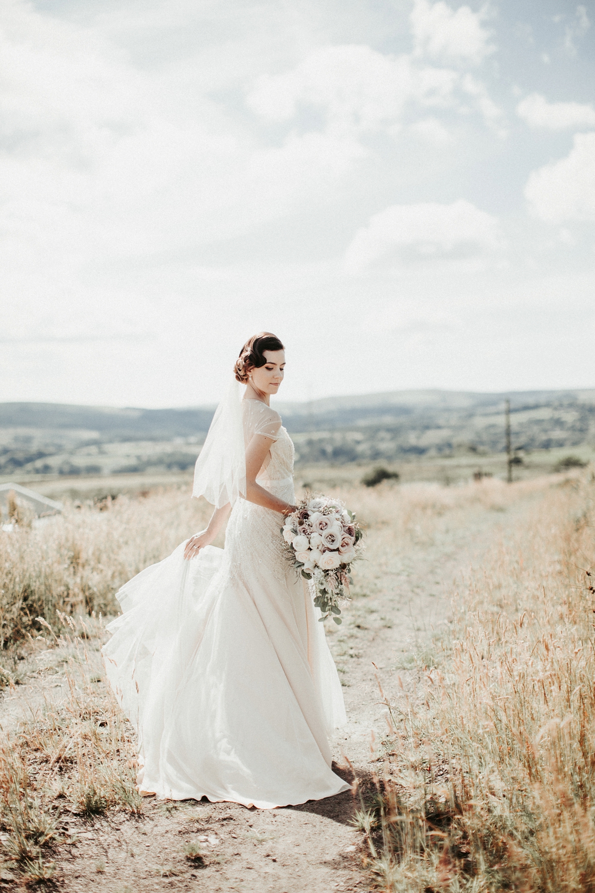 willow jenny packham 1920s countryside wedding 1