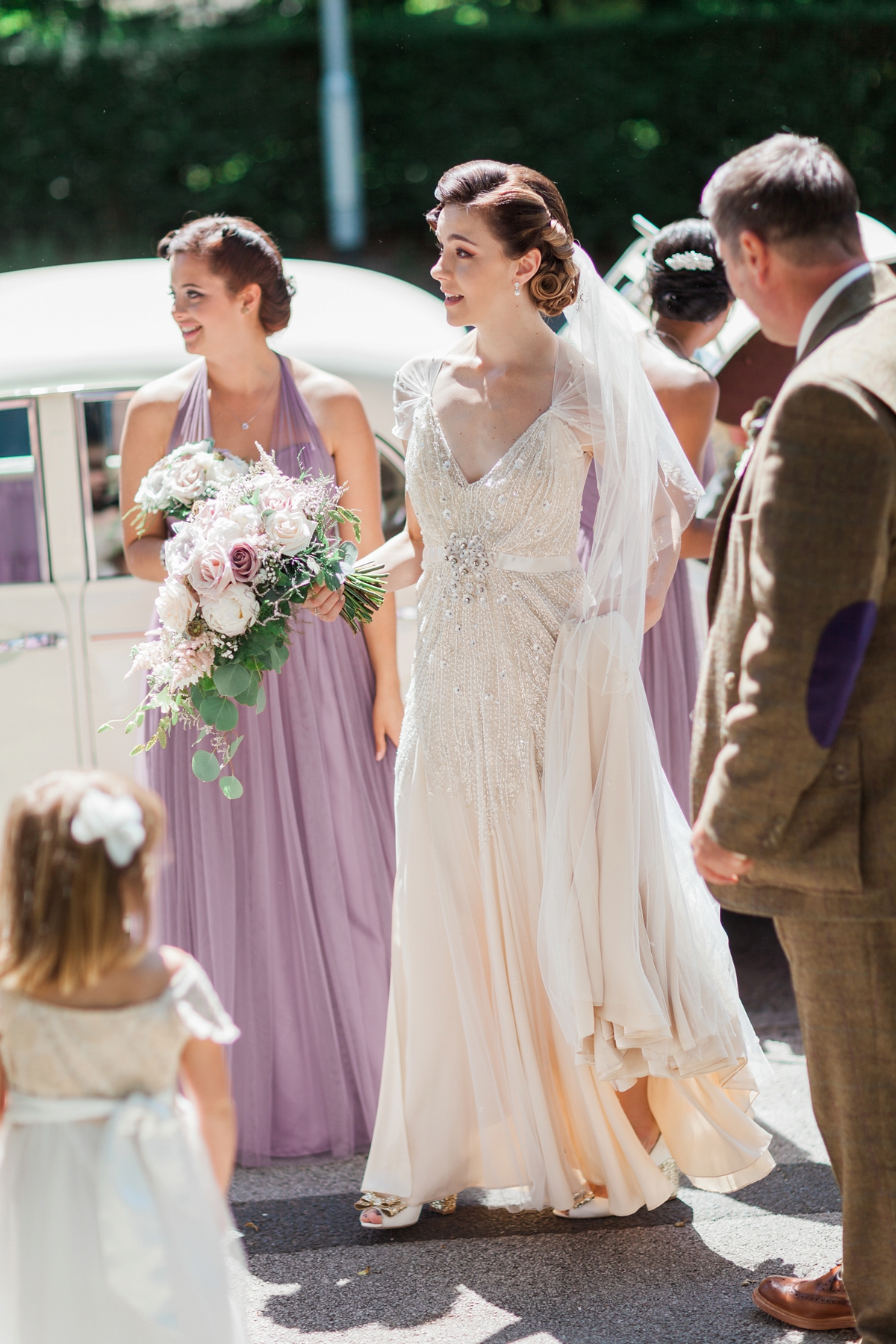 willow jenny packham 1920s countryside wedding 13