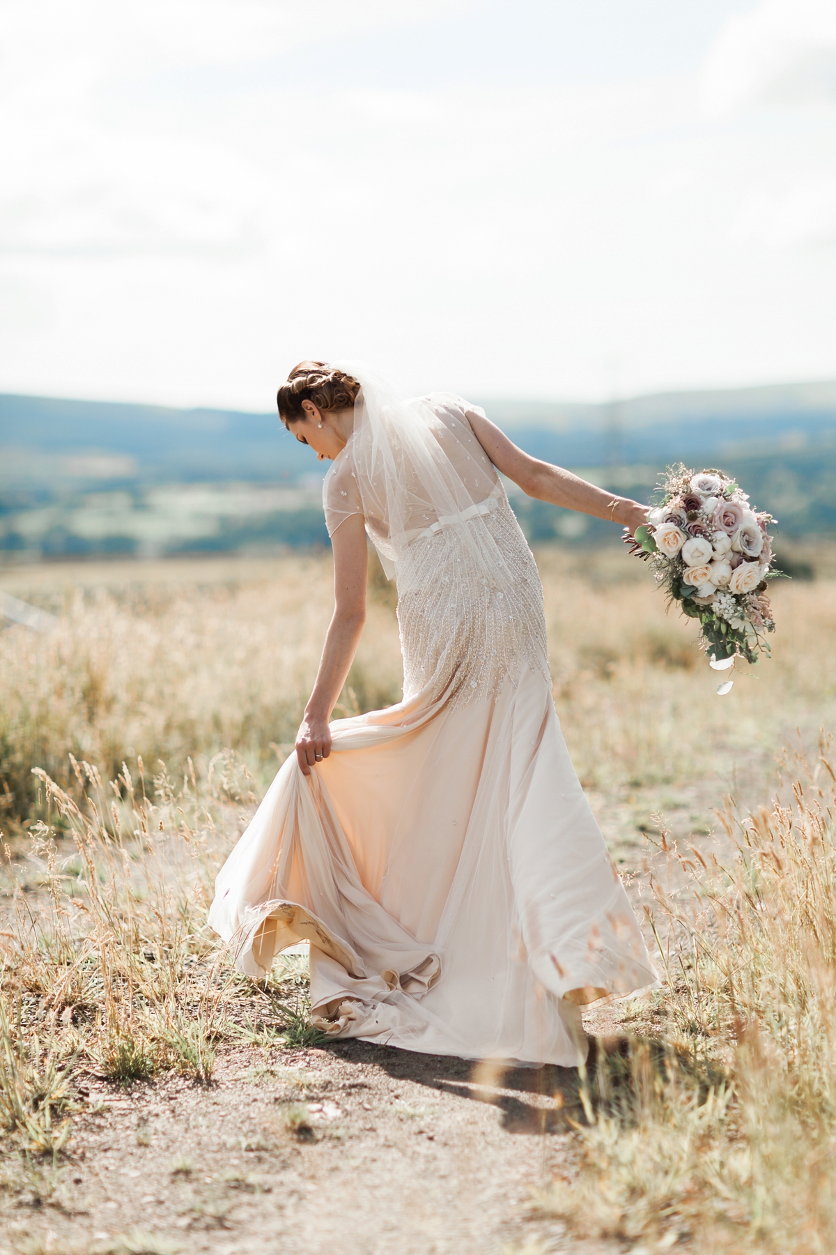 willow jenny packham 1920s countryside wedding 35