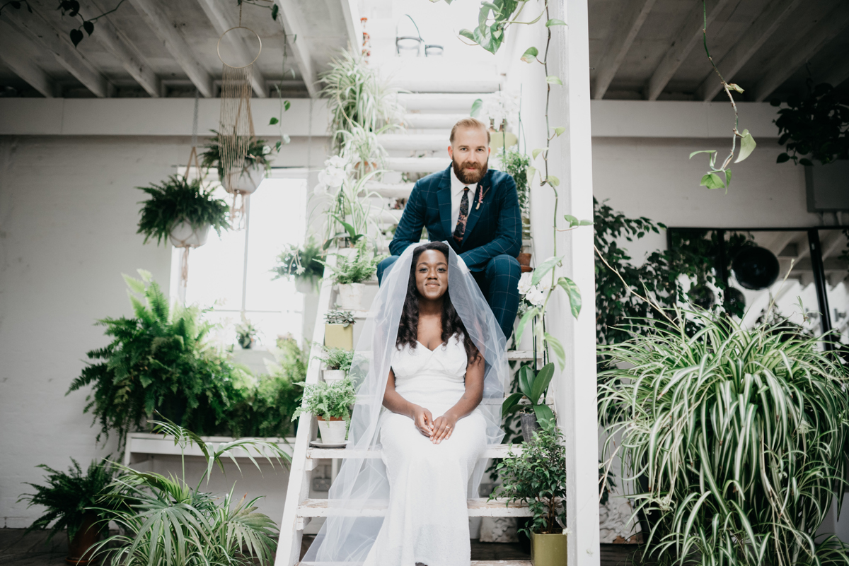 104 A Tropical and Industrial insipred cool London wedding