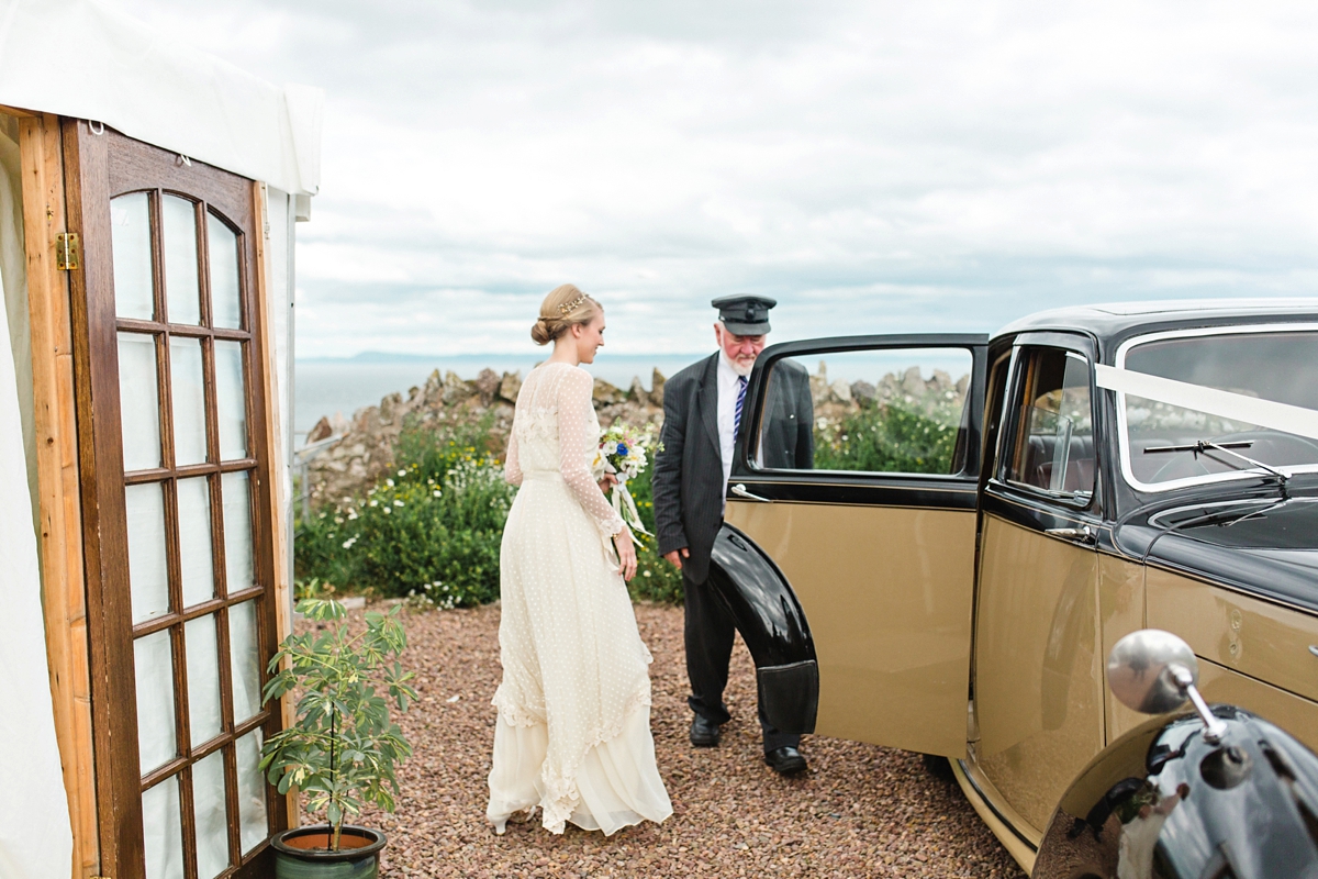 13 A vintage polka dot Elizabeth Avey wedding dress