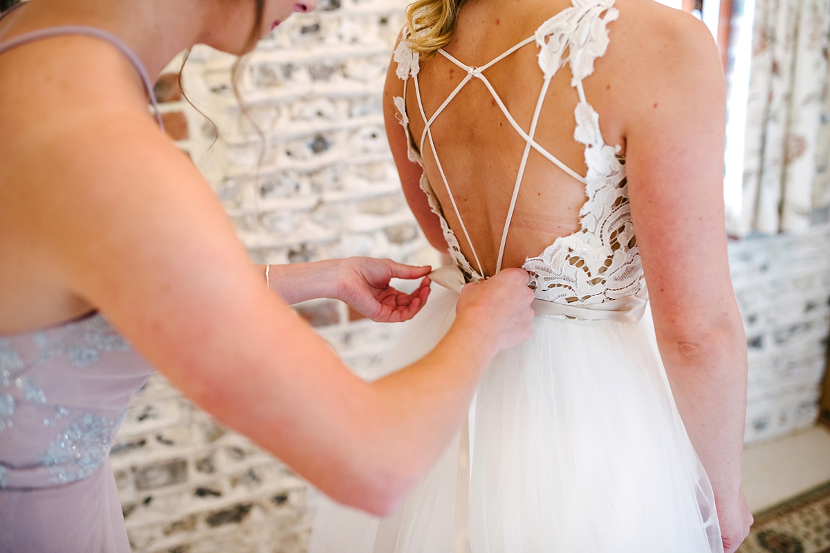 16 A Blush by Hayley Paige bride and her elegant barn wedding