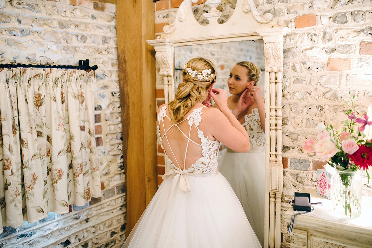 18 A Blush by Hayley Paige bride and her elegant barn wedding