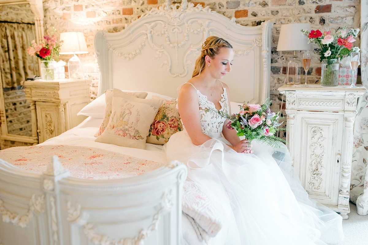 19 A Blush by Hayley Paige bride and her elegant barn wedding
