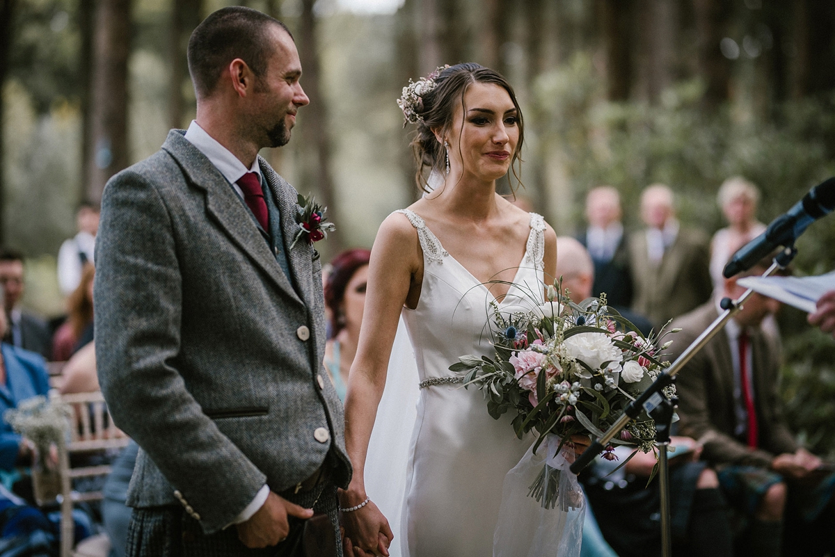 19 A Justin Alexander gown for a romantic outdoor wedding