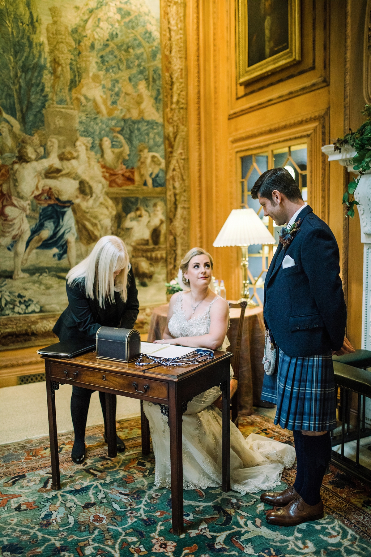 19 A Maggie Sottero gown for a Scottish country house wedding