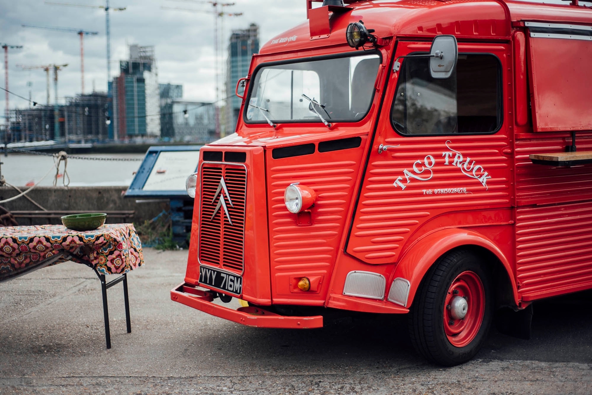 21 A 50s dress and pillbox hat for a Trinity Buoy Wharf Wedding in London