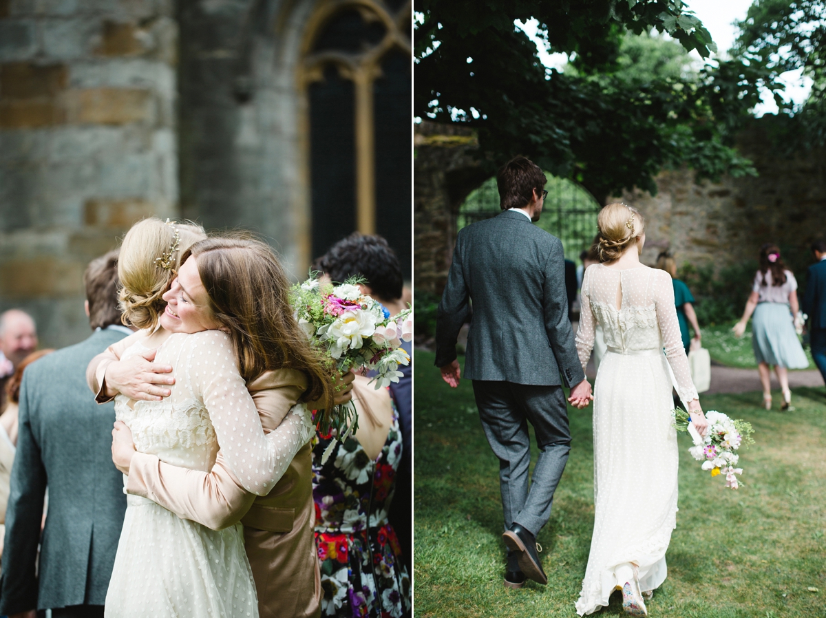 21 A vintage polka dot Elizabeth Avey wedding dress