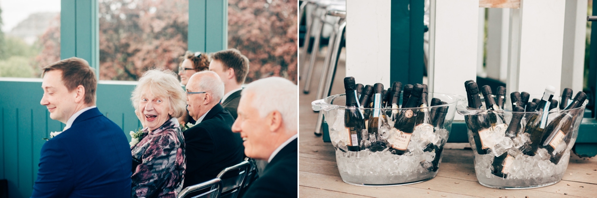 21 Wedding guests and champagne in ice buckets