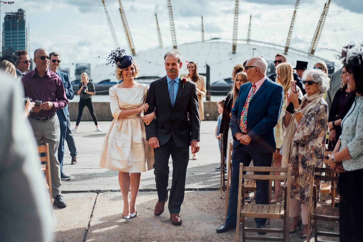 23 A 50s dress and pillbox hat for a Trinity Buoy Wharf Wedding in London 1