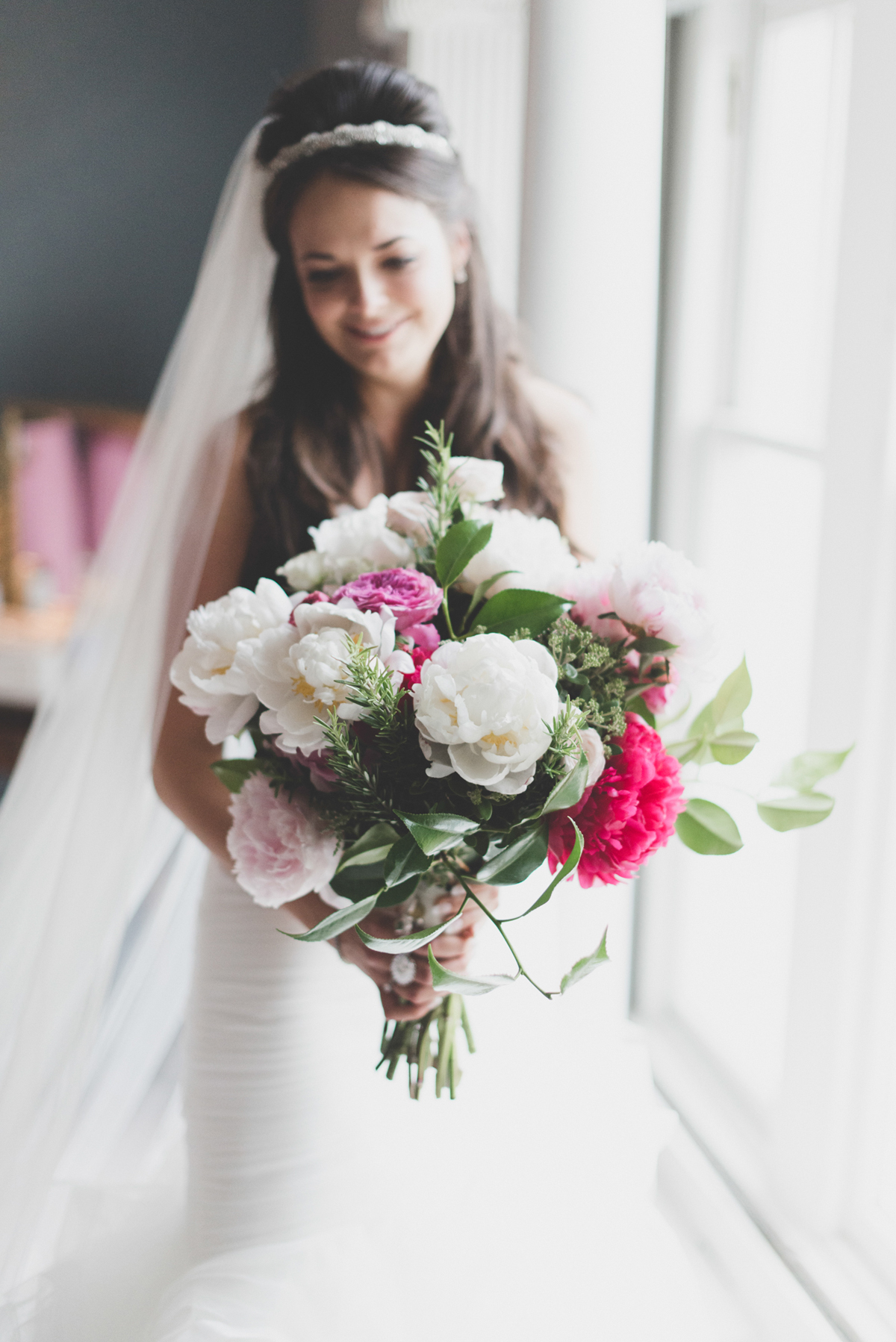 23 A Pronovias dress for a flower filled and Parisian inspired wedding