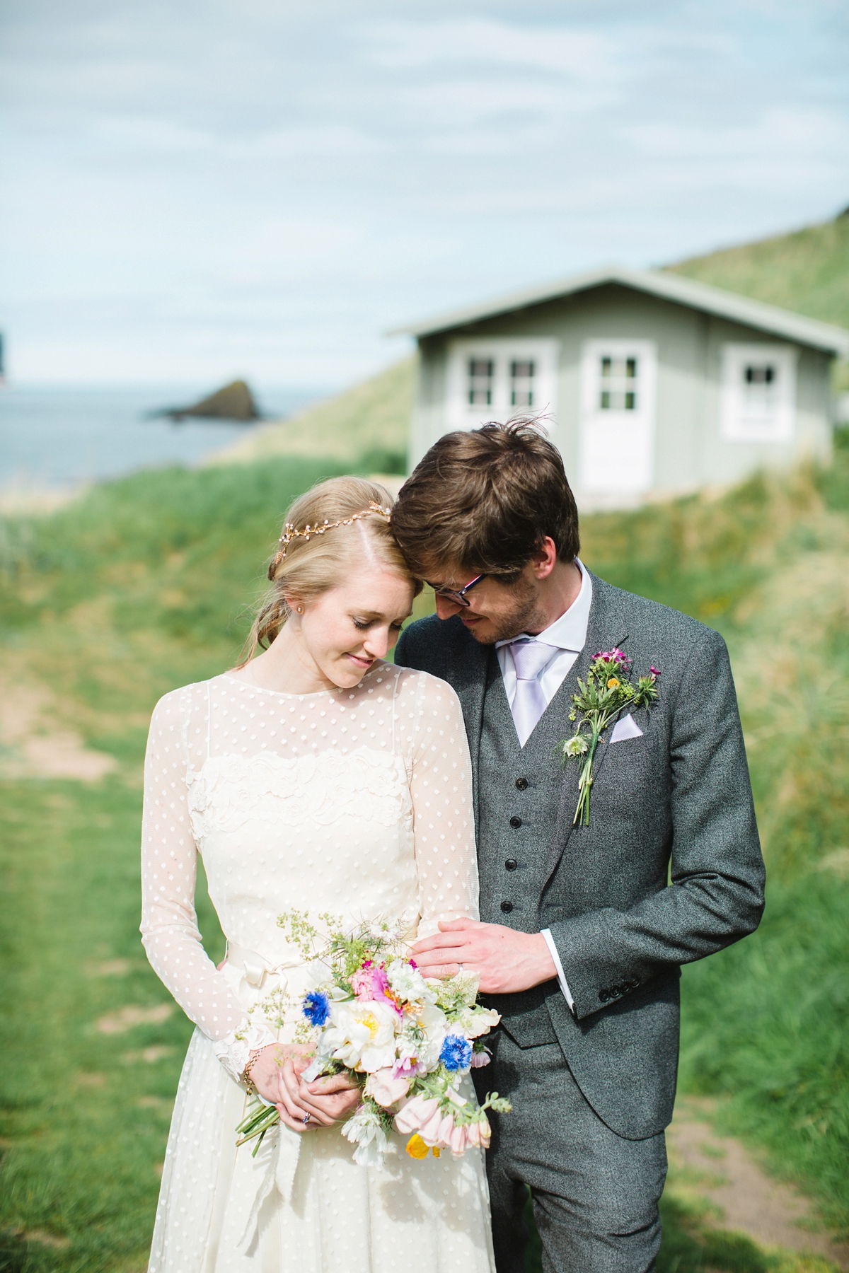 23 A vintage polka dot Elizabeth Avey wedding dress