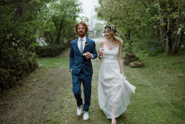 An Anais Annette Gown and a Crown of Flowers for a Romantic and Bohemian Northern-Irish Wedding