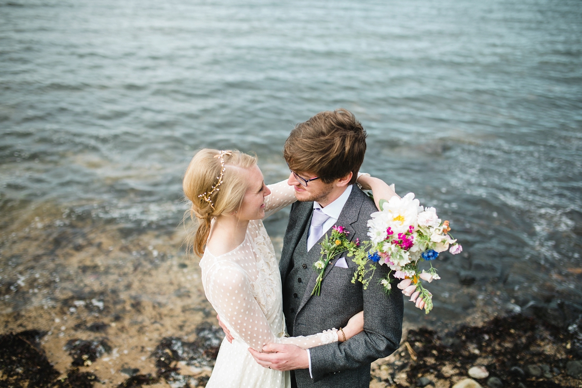 26 A vintage polka dot Elizabeth Avey wedding dress