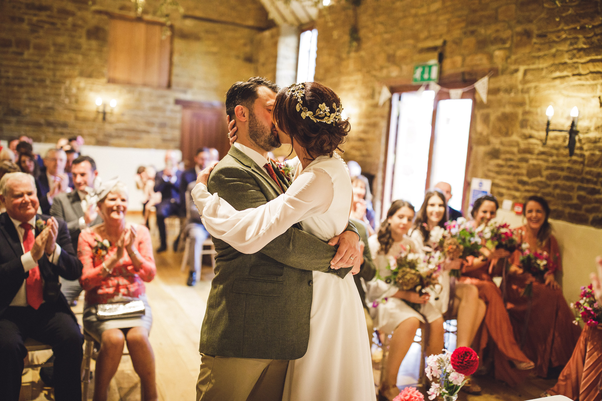 27 A 70s boho bride and her music inspired farm wedding