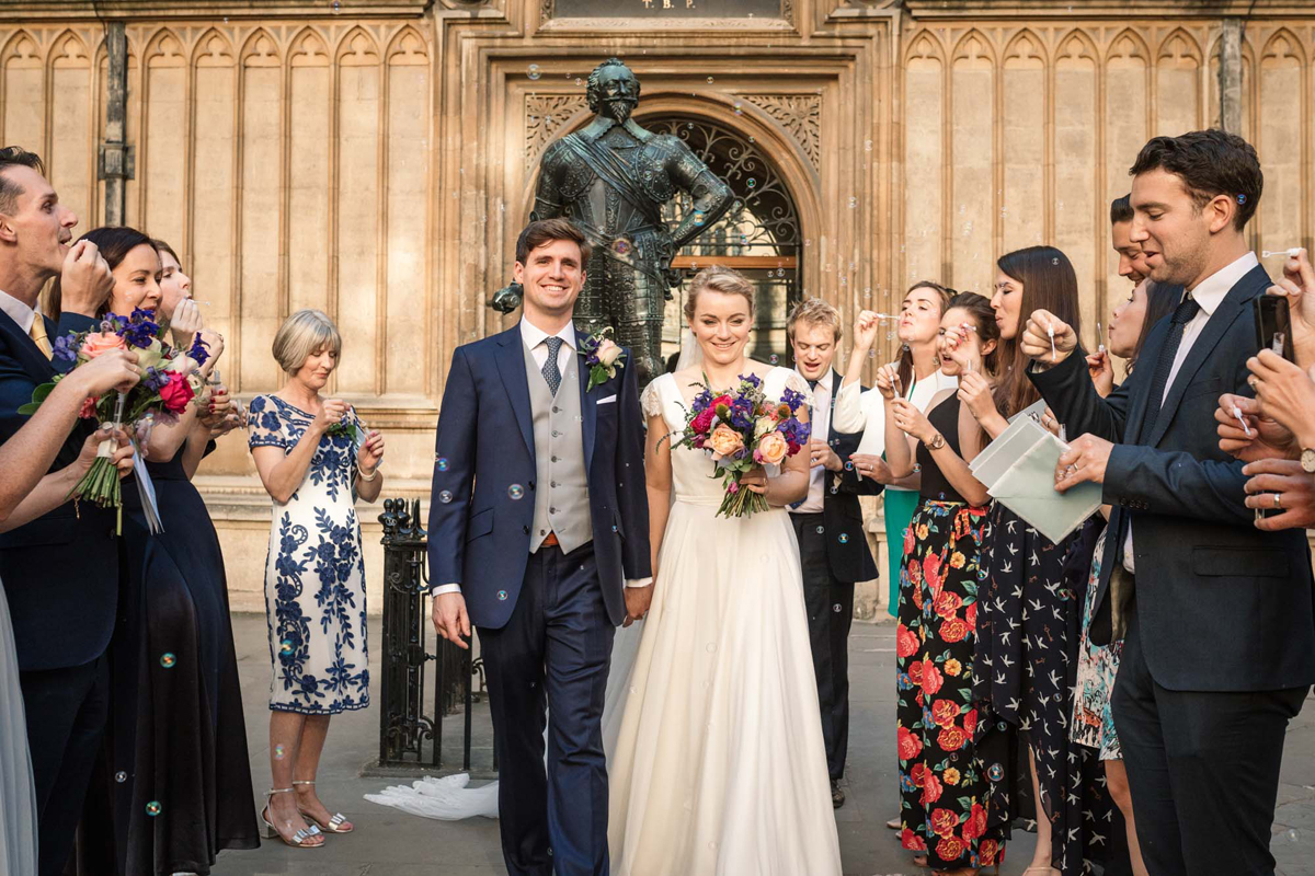 27 A Halfpenny London wedding dress and a literary themed city wedding