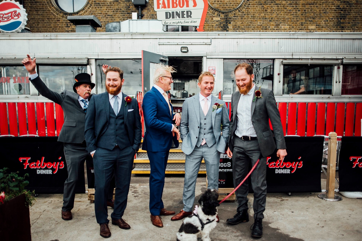 28 A 50s dress and pillbox hat for a Trinity Buoy Wharf Wedding in London