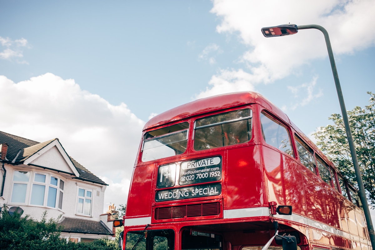 28 Red double decker wedding bus