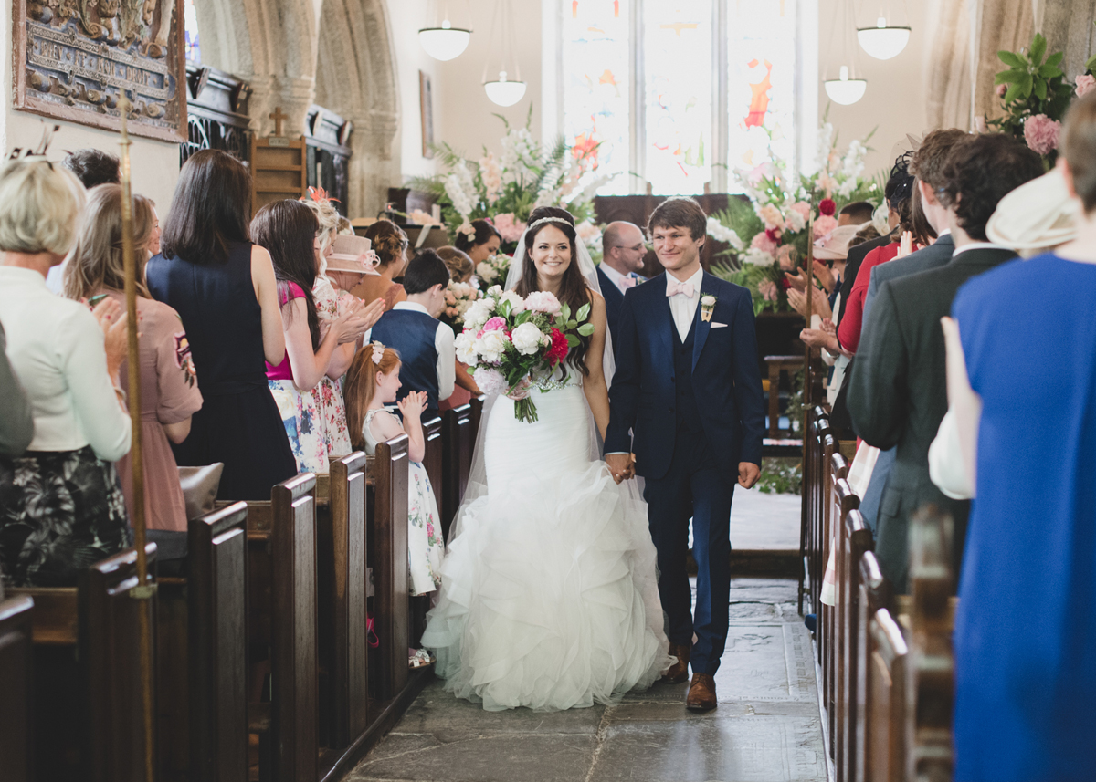 29 A Pronovias dress for a flower filled and Parisian inspired wedding