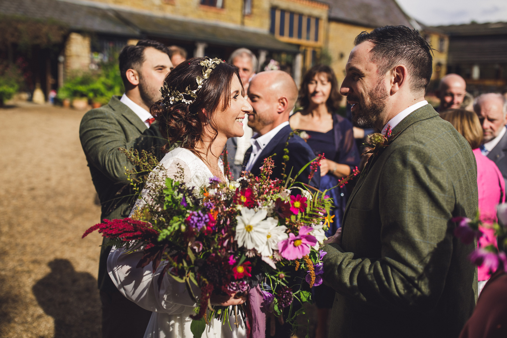 30 A 70s boho bride and her music inspired farm wedding