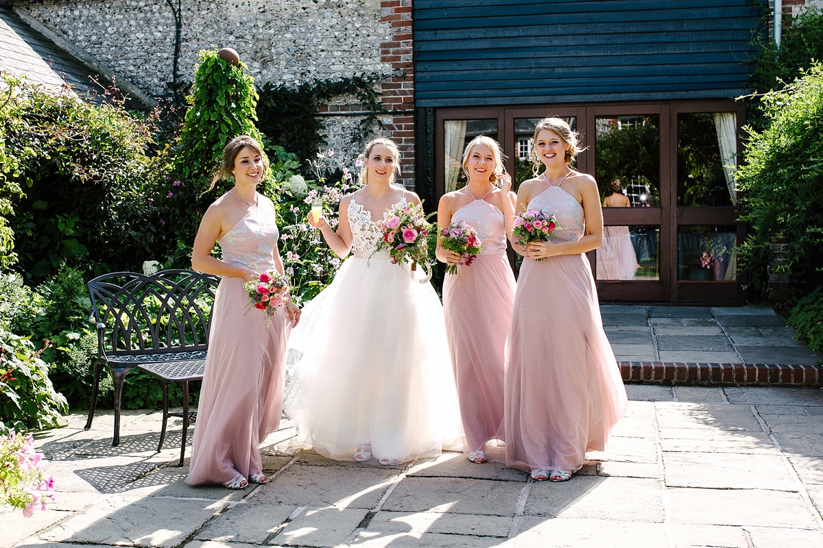 30 A Blush by Hayley Paige bride and her elegant barn wedding