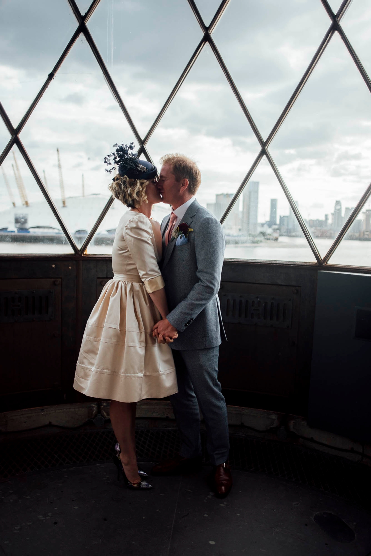 33 A 50s dress and pillbox hat for a Trinity Buoy Wharf Wedding in London 1