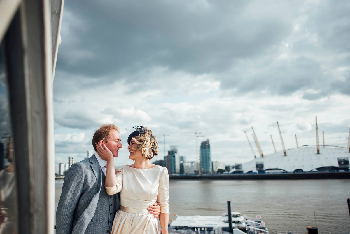 34 A 50s dress and pillbox hat for a Trinity Buoy Wharf Wedding in London 1