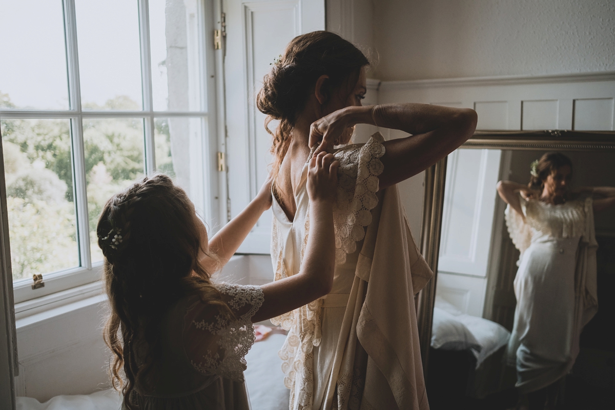 34 A vintage dress for a wedding in a Scottish mansion