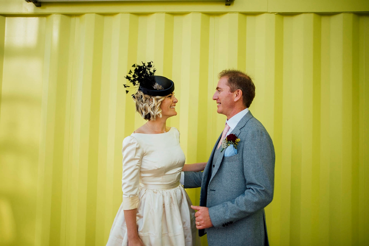 37 A 50s dress and pillbox hat for a Trinity Buoy Wharf Wedding in London 1