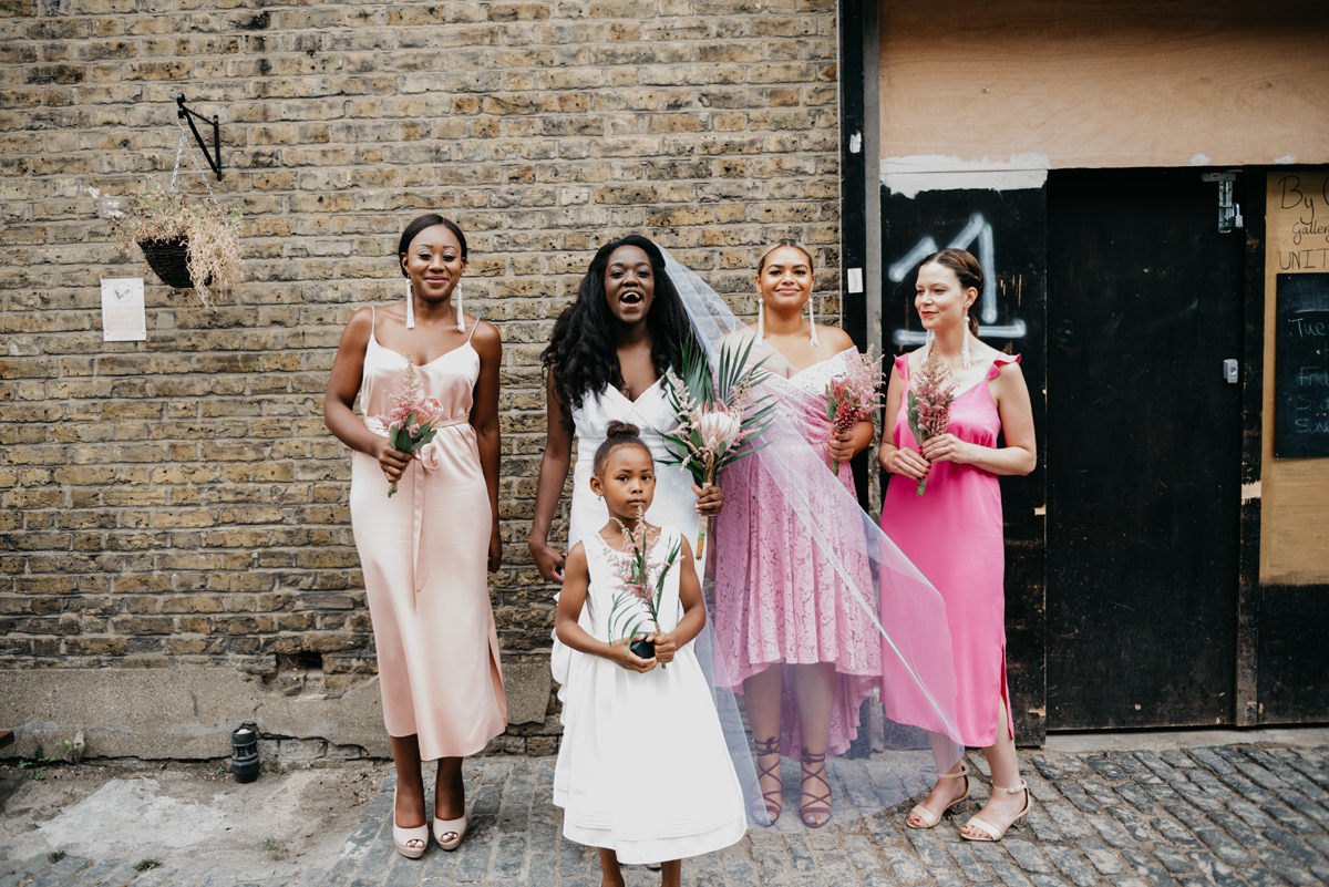 42 A Tropical and Industrial insipred cool London wedding